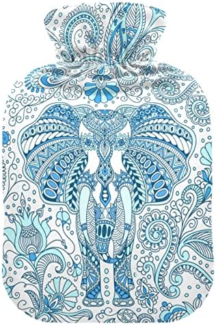 Бутилки с гореща Вода с капак Blue Indian Elephant Чанта за топла Вода за Облекчаване на болката, Бременни Жени,