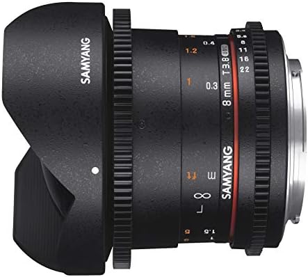 Обектив Samyang Cine SYHD8MV-C HD 8 мм t/3,8 Рибешко око с уменьшаемой бленда и подвижни блендой за Canon