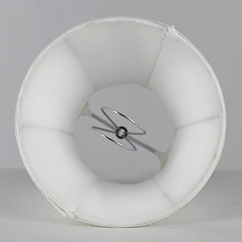 Meriville Комплект от 2 Бели Абажуров от изкуствена коприна на клипсах за полилея, 3.5 инча за 5 инча на 4,75 инча
