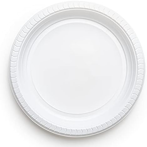 Пластмасови чинии на Едро на 9 инча в опаковка 400 броя – Бели чинии за Еднократна употреба, Както и чинии за