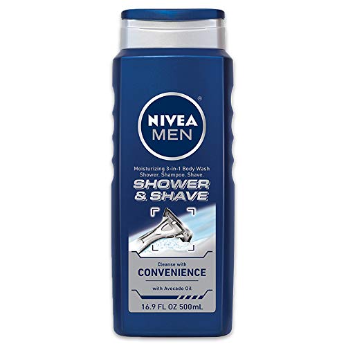 NIVEA Men Душ & Shave Средство за измиване на тялото 3 в 1 - Душ, шампоан и Бръснене с хидратиращо - Бутилка обем 16,9 течни