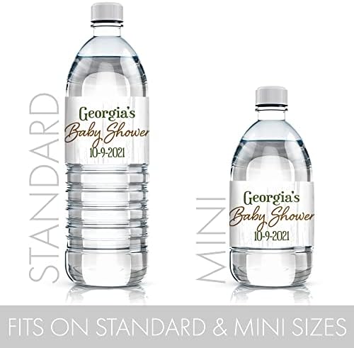 Отличителни Персонализирани Етикети за бутилки с вода за душата Woodland Bear Baby Shower от DISTINCTIVS - Адаптивни