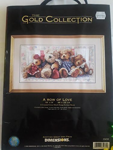 Комплект за бродиране счетным кръст Dimensions Gold Collection, Любовен редица, 14 грама Бяла Аиды, 18 x 9