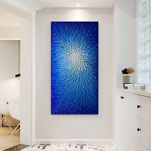 Amei Art, 30x60 См Абстрактни Флорални Текстурирани Картини с маслени бои, 3D Боядисване, монтаж на стена арт цвят на Морска