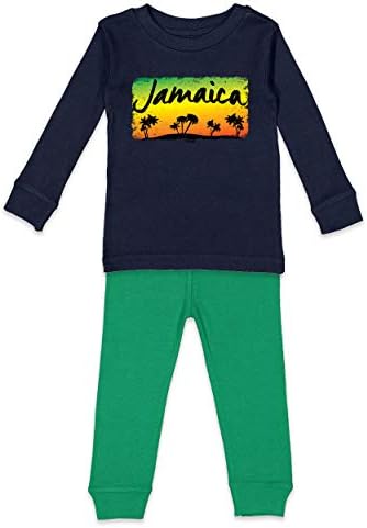 Ямайски Палми - Комплект от ямайка dub Детски Ризи и Панталони