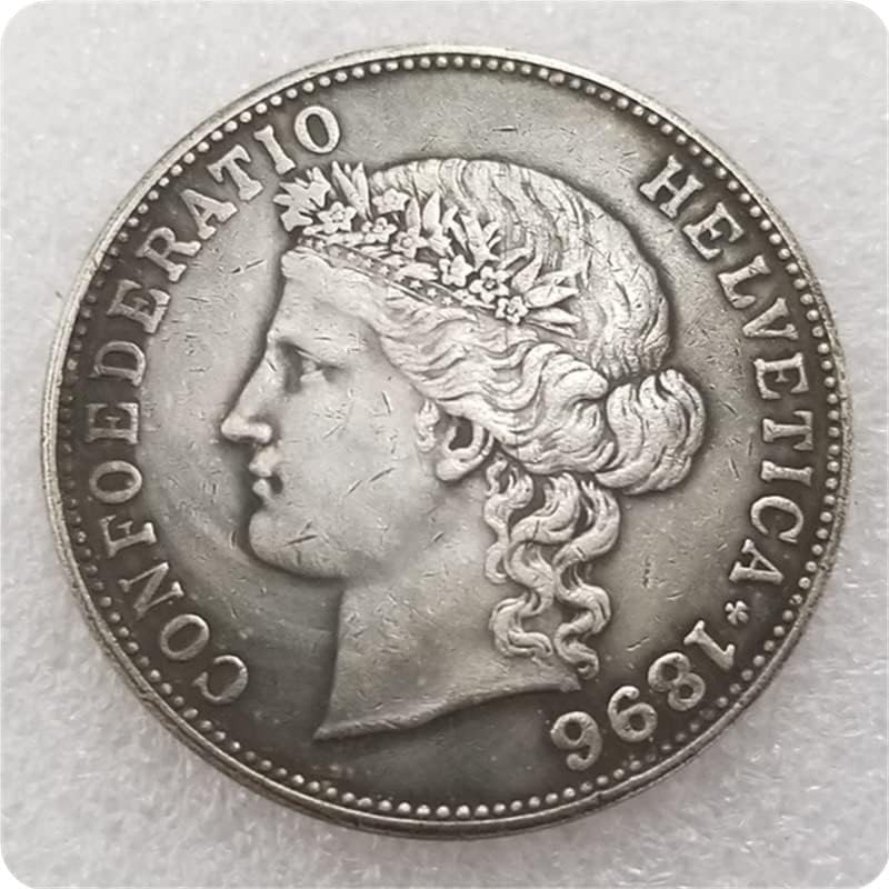 Антични Конфедерация Монета Ръчно изработени 1916-B вицерланд Монета в 5 Франка Възпоменателна Монета Сребърен Долар