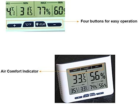 Beacon Пет Цифров Стаен Термометър с LCD дисплей, Подсветка на Температурата на Стената на Стаята, Калибруемые Термометри,