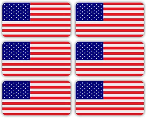 Стикер с флага на сащ за Шлемове 6 бр., 3 М Светлоотразителни Стикери с Каска със Скрита Флага на САЩ, Стикери За