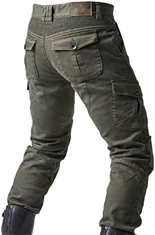 Мъжки Дънкови Дишащи Износоустойчиви Панталони за мъже Фоайе с 2 Чифта защитни облицовки за бедрата и коленете, Подвижна