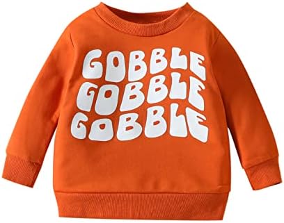 Дрехи за Малките Момичета и Момчета На Деня на Благодарността, Hoody С Писмото Принтом, Пуловер, Пуловер, Риза