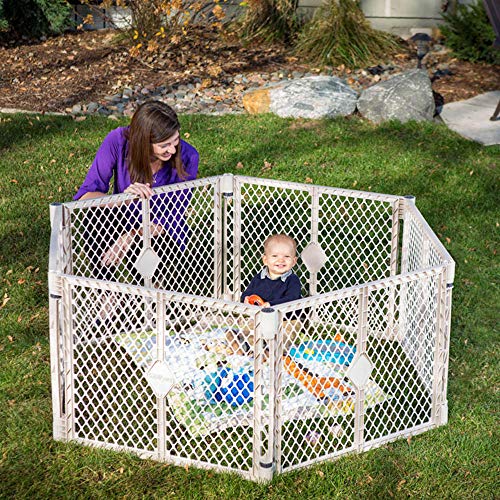 Toddleroo от North States Superyard 6-Панелна детска площадка за деца на закрито / открито, направено в САЩ,