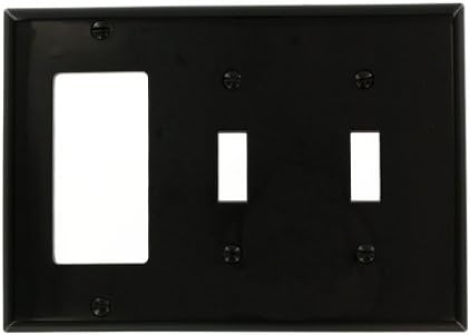 Комбинирана Стенни панела Leviton 80745-W с 3 свещи, 2 ключове, 1-Decora/GFCI, Стандартен размер, Бял