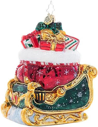 Коледна Декоративна Украса от европейския Стъкло, Ръчно изработени Christopher Radko, Работещи В Белия Медведе
