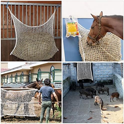 Happyyami от 5 Мрежи за сено Бавно Мрежа за хранене на коне Мрежа За Хранене на коне Бавно Ясла Чанта за храна на Коня