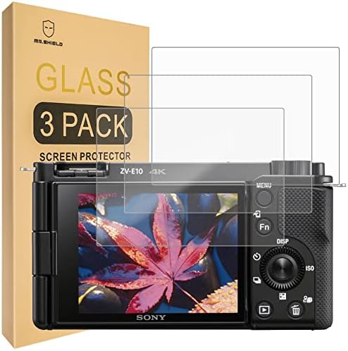 Mr.Щит [3 опаковки] Защитно фолио за екрана на Sony Alpha ZV-E10 ZVE10 Camera [Закалено стъкло] [Японското стъкло