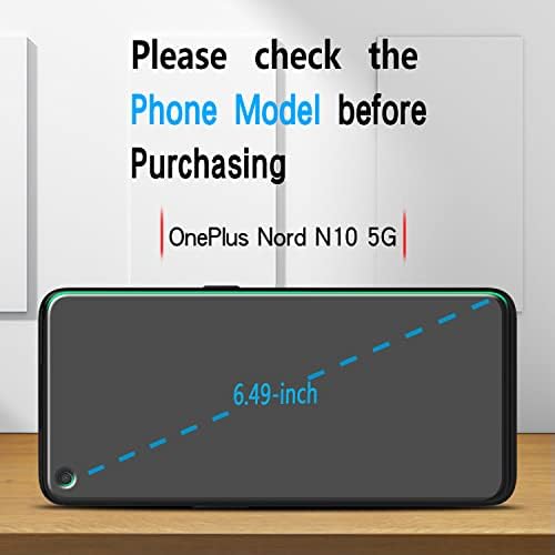 Slanku [3 опаковки] За защитно фолио OnePlus Nord N10 5G от закалено стъкло, без драскотини, без мехурчета, лесен монтаж,