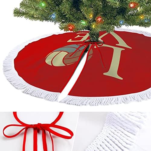 Волейболно Пола Love Christmas Tree за Празнични украси с Дантелен Пискюл