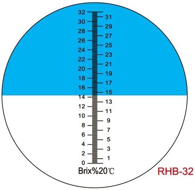Рефрактометър Sinotech 0-32% Brix за измерване на захар P-rhb-32atc с Твърд Корпус
