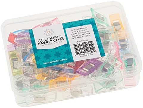 Скоби за Капитониране и Шиене Missouri Star 50pk - Пластмасови 1 Скоби за Тъкани в Кутия За Съхранение - машина