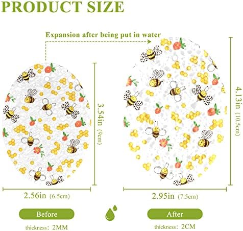 ALAZA Забавни Пчели и Цветя, Естествена Гъба, Кухненски Целлюлозные Гъба за миене на съдове, Санитарен възел и битова прибиране