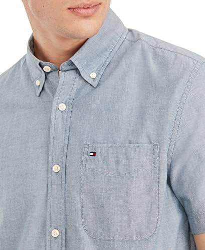 Мъжки ежедневни риза с копчета Tommy Hilfiger с къс ръкав по индивидуална заявка