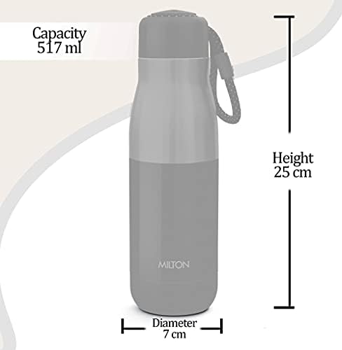 Бутилка за гореща и студена вода Milton Изтъкнати 600 с термостильной изолация 24 часа, 517 мл, Лилаво | Защита