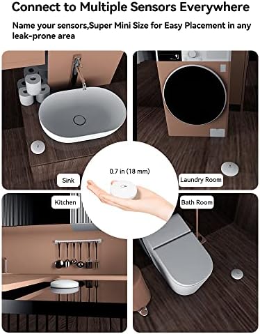Сензор, изтичане на вода iAlarm Zigbee - Изисква hub Zigbee - Следете утечками в дома - Подходящ за кухни, бани, мазета или