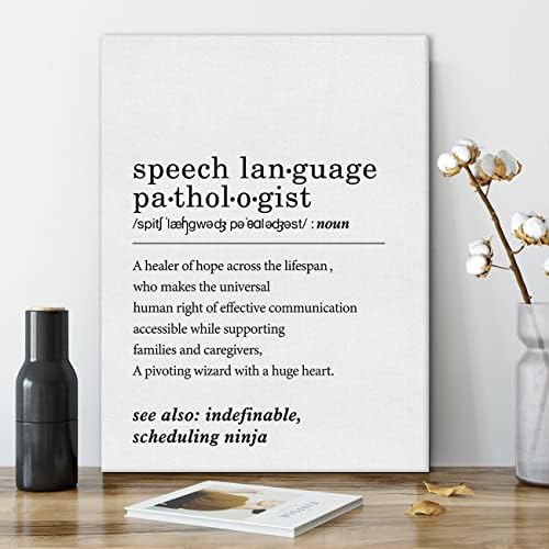 GTGIC Подарък логопедична терапия Платно Стени Книга за Изкуството на Словото Език Патолог Определяне на Печат