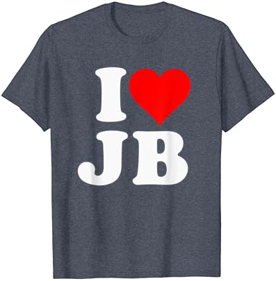 Подарък тениска I Love JB от Сърце I Love JB Сърце