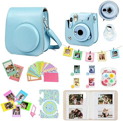 Комплект аксесоари WOGOZAN Case за фотоапарат миг печат Fujifilm Instax Mini 11 - Защитен Кожен Калъф-чанта