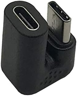 MMNNE U-образна адаптер тип C C USB за връзка под ъгъл между мъжете и жените (черен, 1 бр.)