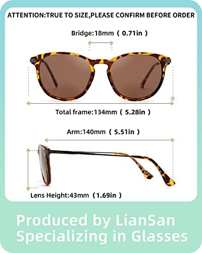 LianSan 2 Опаковки Отлични Метални Бифокальных Слънчеви очила за Четене за Жени с Пружинным Квадратна тръба на шарнирна