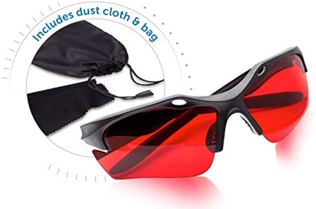 Нощни очила SafetyBlue™ Sleep Savior ® Sport с червени лещи - очила, блокер светлина, за подобряване на съня / Повишаване на