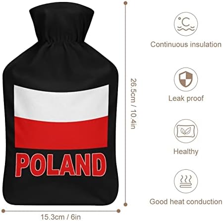 Бутилка за Гореща Вода, Полски хартата Гума с Руното Капак на Топло за Ръце, Крака и Чанта За Топла Вода
