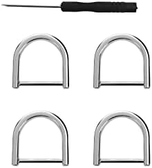 KUMGROT 4 бр. U-образни пръстени с катарама във формата на Подкова, с Вита Обтегач за ключове, работа на смени Ключалката на чантата, чанти (Сребрист)