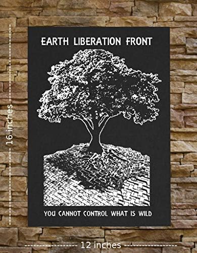 Нашивка Фронт за Освобождение на Земята На гърба си - ЕЛФ, Вегетариански, Права на Вегетарианците, Благосъстоянието, Антиавторитарная