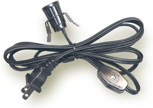 Сменяеми кабела за лампи National Artcraft® 6' с гнездо за sconces свещ, завъртане на ключа за лампата и Формованной