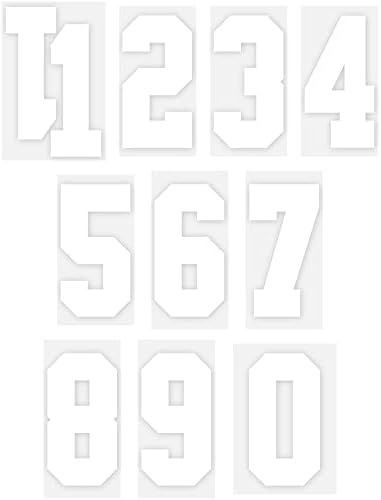 8-инчов тениска S. E. I. с выглаженными цифри, Поливинилов термотрансферен с номер университет, бял