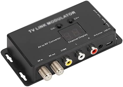 SDFGH UHF TV Link Модулатор на AV-Радиочестотни Конвертор IR удължител с 21-канальным дисплей PAL/NTSC по Избор Пластмаса