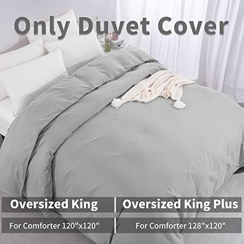 Пухени ROYALAY 120x120 Oversize King с закопчаване на ципа, супер Меки и дишащи калъф за одеяла с 8 конусовидни