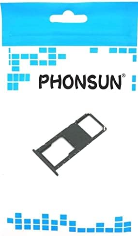 Преносимото тава за sim-карти PHONSUN за Samsung Galaxy A02s SM-A025U A025A (черен)
