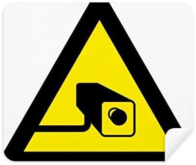 Предупредителен Символ на Жълто-Черен Триъгълник Камера Плат За Почистване на Екрана за Пречистване на 2 елемента
