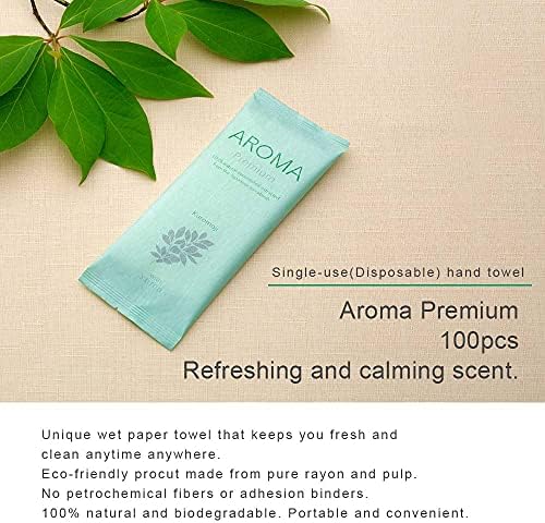 FSX Ошибори. Еднократно влажна кърпа за ръце Aroma Premium 100шт с освежаващ и успокояващ аромат. Куромодзи