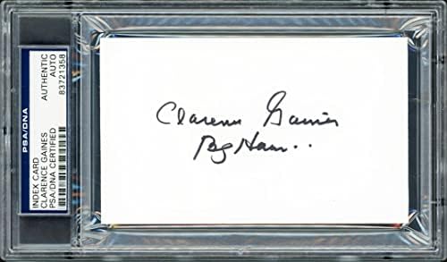 Картичка с Автограф на Кларенса Биг Хауса Гейнса размер 3x5, PSA Държавен университет Уинстън-Сейлема /ДНК 83721358