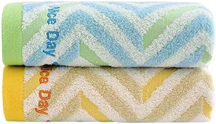 Комплект Кърпи за ръце, не забравяйте от 2 Шарени Памук Абсорбираща Меки Декоративни Кърпи за Баня 13,4 x