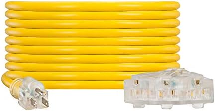 Удлинительный кабел за тежки условия на работа NC XQIN 50 фута, посочен в UL, Удлинительный кабел 12 Калибър За помещения