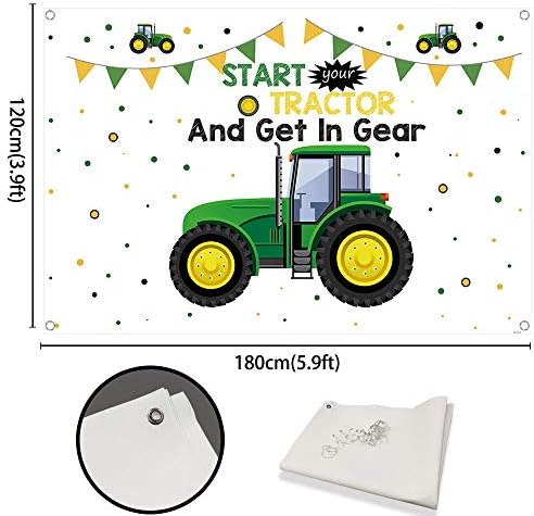 На фона на партито в чест на рождения Ден със зелен трактор Bellimas Блато Вашия трактор и включва предаване на Фона