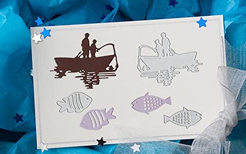 Метални Щанци за рязане на риба за бащата и Детето, Вырезающие Риба за направата на Картички и украси за Албуми, Лятна
