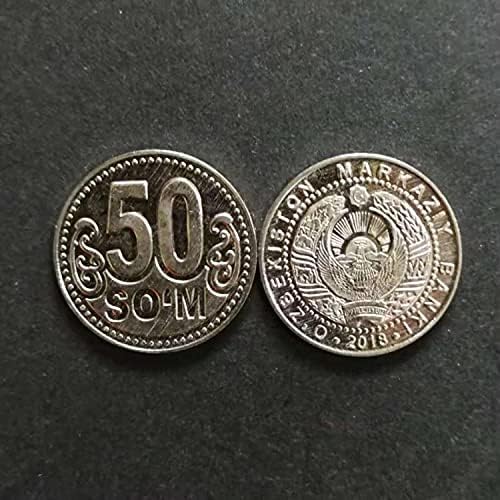 Азиатската Монета на Узбекистан в 50 Som 2018 година на Издаване 18 мм са подбрани Възпоменателна Монета SingleCoin