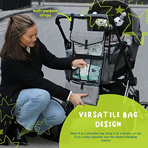 Rebebel - Преносим подложка за промяна подложка и чанта за памперси, Пътна чанта за стоки от първа необходимост за бебето,